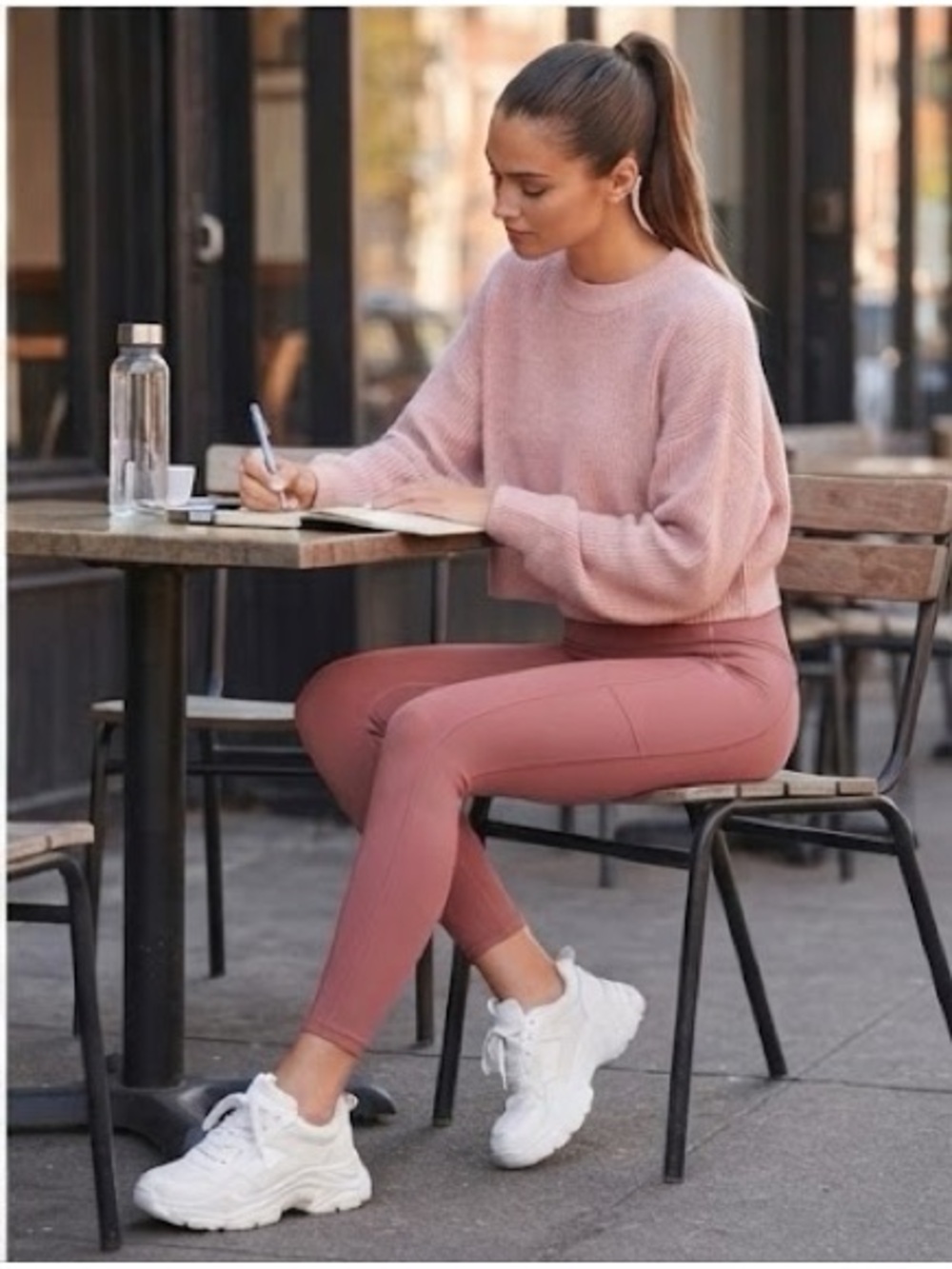 Jones New York Women’s' Dusty Rose Pink Leggings with Pockets
